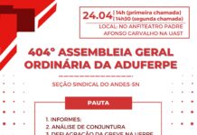 Assembleia vai decidir sobre a greve na UFRPE