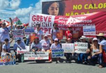 Aduferpe em luta nas ruas no primeiro de maio