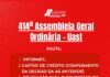 Assembleia na UAST será dia 26 de novembro