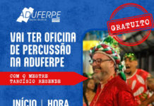 Oficina de Percussão na Aduferpe