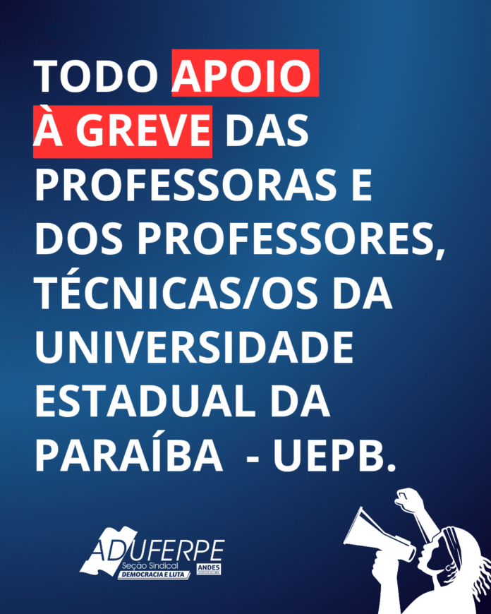 greve docente da UEPB