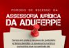 Assessoria Jurídica da Aduferpe entre em recesso